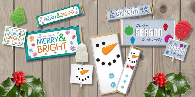 Holiday Chocolate Bar Wraps & Tags